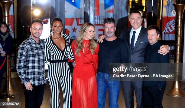 Ant McPartlin , Alesha Dixon, Amanda Holden, Simon Cowell, David Walliams and Declan Donnelly attending the Britain's Got Talent Photocall at the...