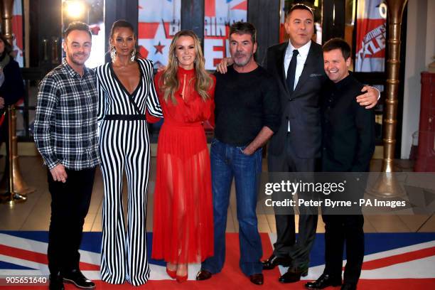 Ant McPartlin , Alesha Dixon, Amanda Holden, Simon Cowell, David Walliams and Declan Donnelly attending the Britain's Got Talent Photocall at the...