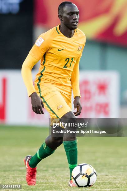 Ruon Tongyik of Australia in action during the AFC U23 Championship China 2018 Group D match between Vietnam and Australia at Kunshan Sports Center...