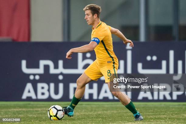 Stefan Mauk of Australia in action during the AFC U23 Championship China 2018 Group D match between Vietnam and Australia at Kunshan Sports Center on...