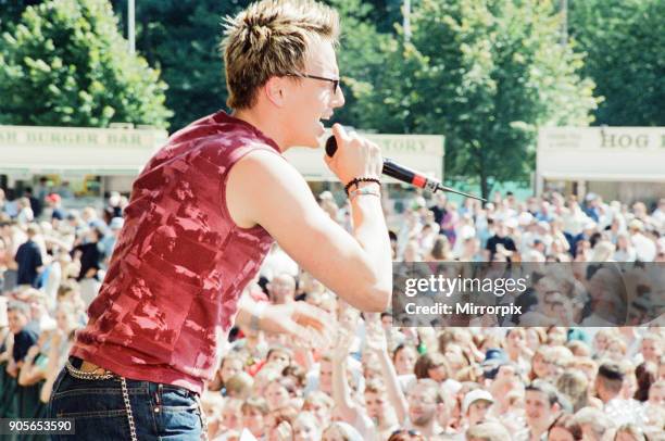 Cardiff's Big Weekend Summer Festival, Cardiff, Wales, 5th August 2000. Boyband - Tomcat.