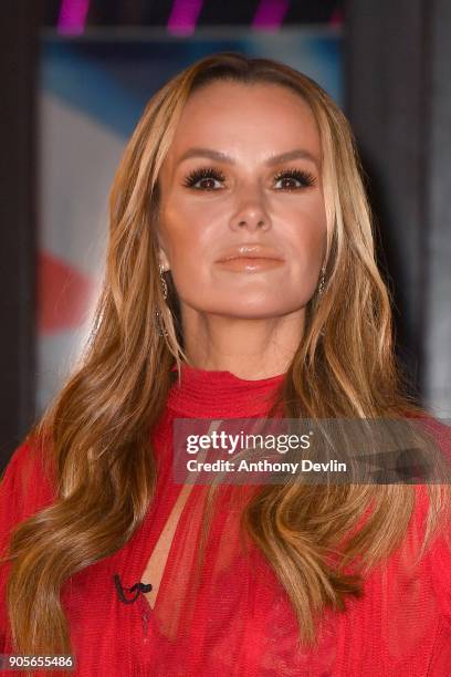 Amanda Holden attends the 'Britain's Got Talent' Blackpool auditions held at Blackpool Opera House on January 16, 2018 in Blackpool, England.