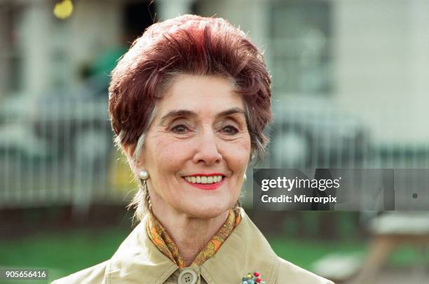 Dot Cotton, played by June Brown, is set to return to EastEnders on 14th April. She is pictured in Gravesend, 25th February 1997.