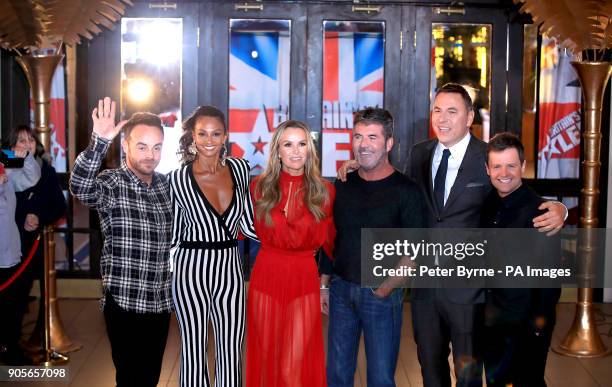 Ant McPartlin , Alesha Dixon, Amanda Holden, Simon Cowell, David Walliams and Declan Donnelly attending the Britain's Got Talent Photocall at the...