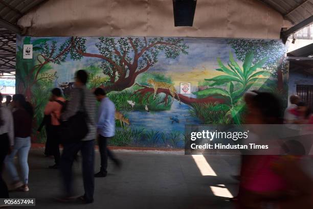 Byculla Railway Station on January 15, 2018 in Mumbai, India. The 157-year-old Byculla station will soon be restored to its former glory as the...