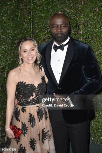 Iva Colter and Mike Colter attends the 49th NAACP Image Awards - Arrivals at Pasadena Civic Auditorium on January 15, 2018 in Pasadena, California.