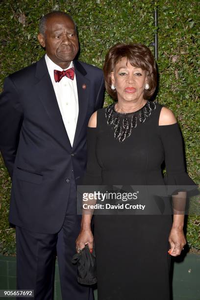 Sid Williams and Maxine Waters attends the 49th NAACP Image Awards - Arrivals at Pasadena Civic Auditorium on January 15, 2018 in Pasadena,...