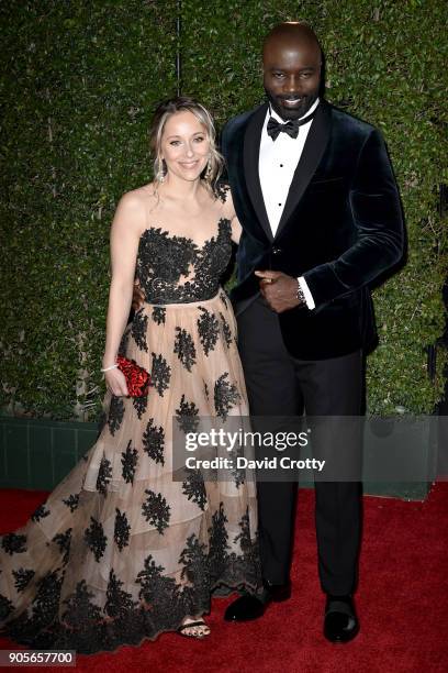 Iva Colter and Mike Colter attends the 49th NAACP Image Awards - Arrivals at Pasadena Civic Auditorium on January 15, 2018 in Pasadena, California.