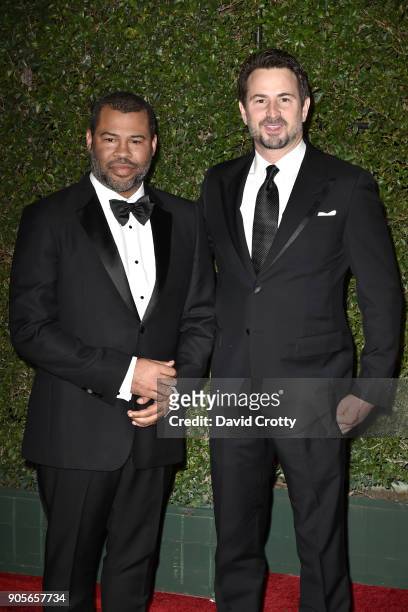 Jordan Peele and Mark Boal attends the 49th NAACP Image Awards - Arrivals at Pasadena Civic Auditorium on January 15, 2018 in Pasadena, California.