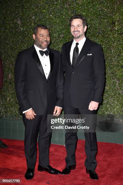 Jordan Peele and Mark Boal attends the 49th NAACP Image Awards - Arrivals at Pasadena Civic Auditorium on January 15, 2018 in Pasadena, California.