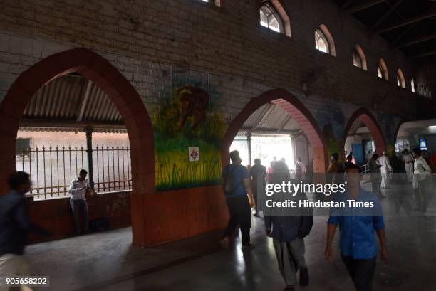 Byculla Railway Station on January 15, 2018 in Mumbai, India. The 157-year-old Byculla station will soon be restored to its former glory as the...