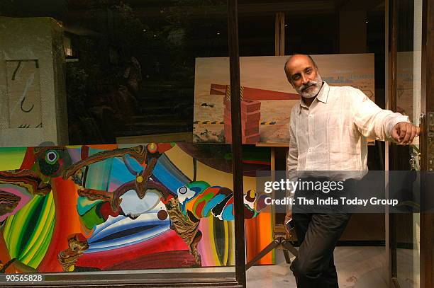 Aman Nath, Hotelier, architect, interior designer, art restorer and Co-Chairman of Neemrana Hotels with his paintings done jointly by eminent Indian...