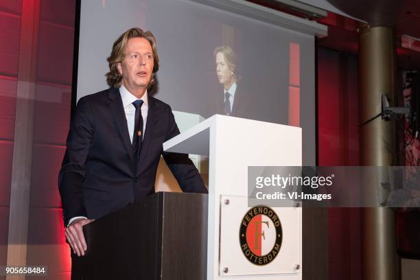 Director Jan de Jong of Feyenoord during the New Year's reception of Feyenoord Rotterdam at the Kuip on January 16, 2018 in Rotterdam, The Netherlands