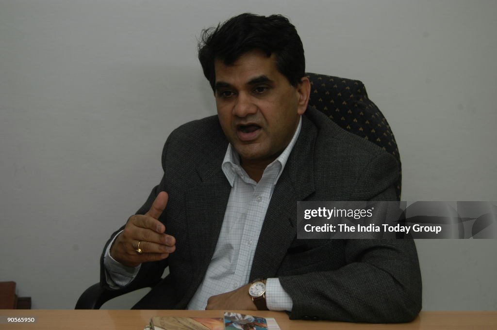 Amitabh Kant, Joint Secretary, Government of India, Ministry of Tourism at his office, Transport Bhawan in New Delhi, India