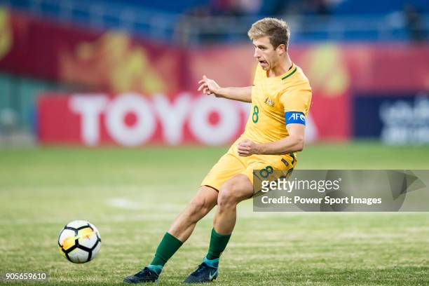 Stefan Mauk of Australia in action during the AFC U23 Championship China 2018 Group D match between Vietnam and Australia at Kunshan Sports Center on...