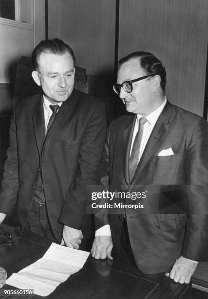 Jack Brooks, Baron Brooks of Tremorfa , pictured with Clive Jenkins, General Secretary of the Association of Scientific, Technical and Managerial...