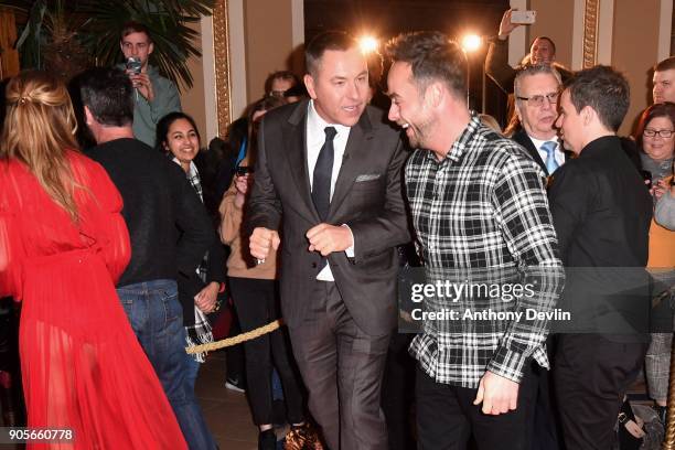 David Walliams and Ant McPartlin share a joke as judges and presenters attend the 'Britain's Got Talent' Blackpool auditions held at Blackpool Opera...