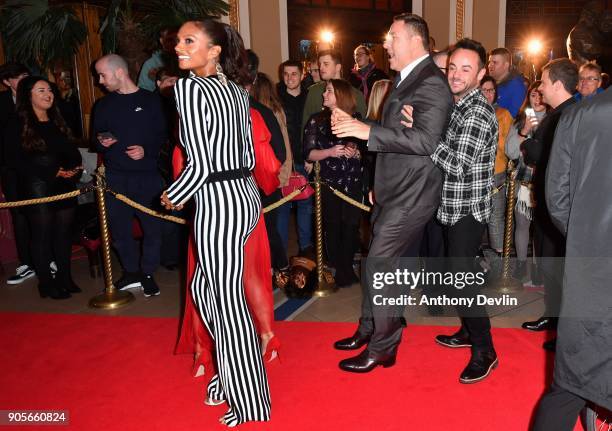 David Walliams and Ant McPartlin share a joke as judges and presenters attend the 'Britain's Got Talent' Blackpool auditions held at Blackpool Opera...