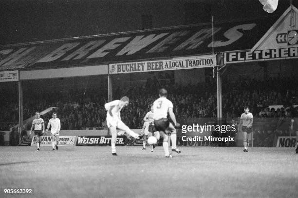 Swansea 0-1 Lokomotive Leipzig, European Cup Winners Cup match, 1st round, 1st leg at Vetch Field, Wednesday 16th September 1981. Loko Leipzig...