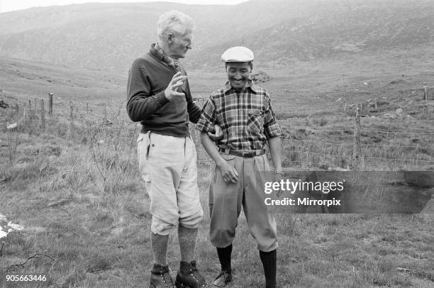 Picture shows Lord Hunt and Sherpa Tensing Everest Men at Reunion Picture taken at The Pen-y-Grwd Training base at Capel Curig, north Wales It is 20...