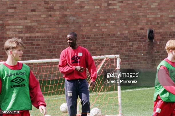 Manchester United in training, 12th May 1995.