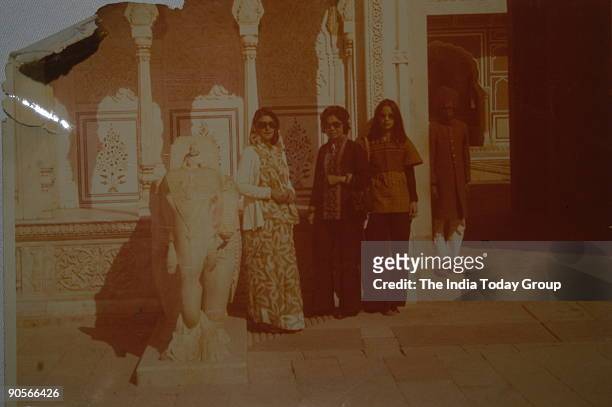 Old Photofraphs of HH Maharani Gayatri Devi with others at her House in Jaipur