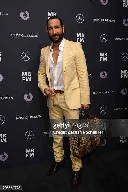 Massimo Sinato attends the Riani show during the MBFW Berlin January 2018 at ewerk on January 16, 2018 in Berlin, Germany.