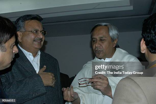 Raman Singh, Chief Minister of Chhattisgarh and Naveen Patnaik, Chief Minister of Orissa along with other Chief Ministers at the 52nd meeting of the...