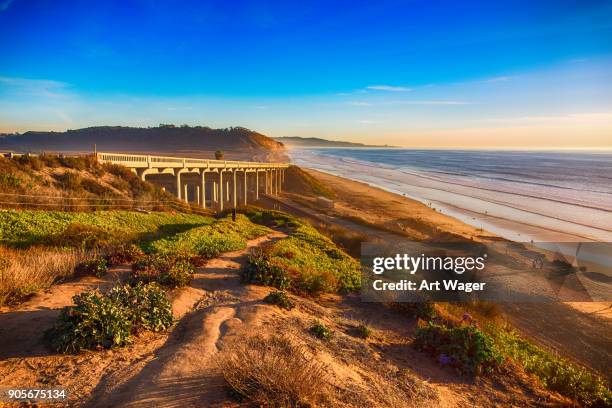 pacific coast highway 101 in del mar - del mar california stock-fotos und bilder