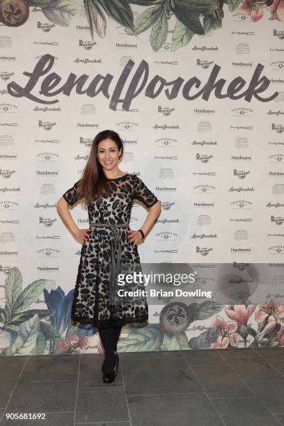 Anastasia Zampounidis attends the Lena Hoschek Fashion Show Berlin at Botanischer Garten on January 16, 2018 in Berlin, Germany.