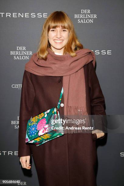 Sarah Gottschalk attends the Strenesse presentation during 'Der Berliner Salon' AW 18/19 at The Gate on January 16, 2018 in Berlin, Germany.