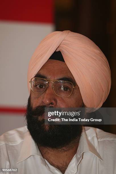 Gurbir Singh, father of Manavjit Singh Sandhu at Imperial hotel during Manavjit's felicitation ceremony.