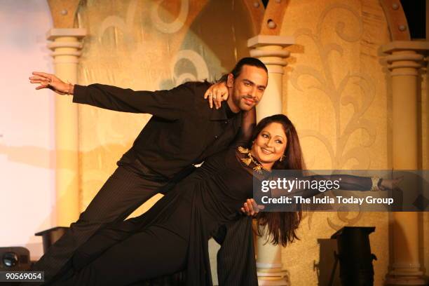 Actor Rati Agnihotri performing with her choreographer during the launch of ' Jhalak Dikhhla jaa ' a TV dance programme at Shangri La hotel.