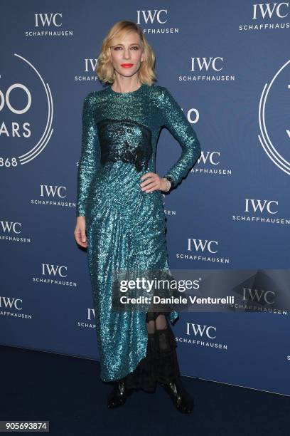 Cate Blanchett walks the red carpet for IWC Schaffhausen at SIHH 2018 on January 16, 2018 in Geneva, Switzerland.