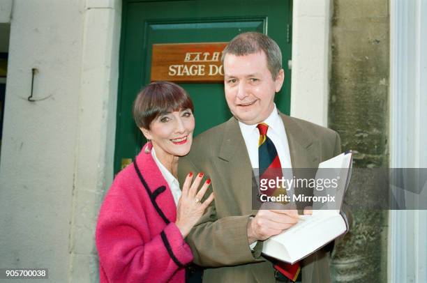 June Brown and Tony Warren at the Theatre Royal, Bath. 7th January 1994.