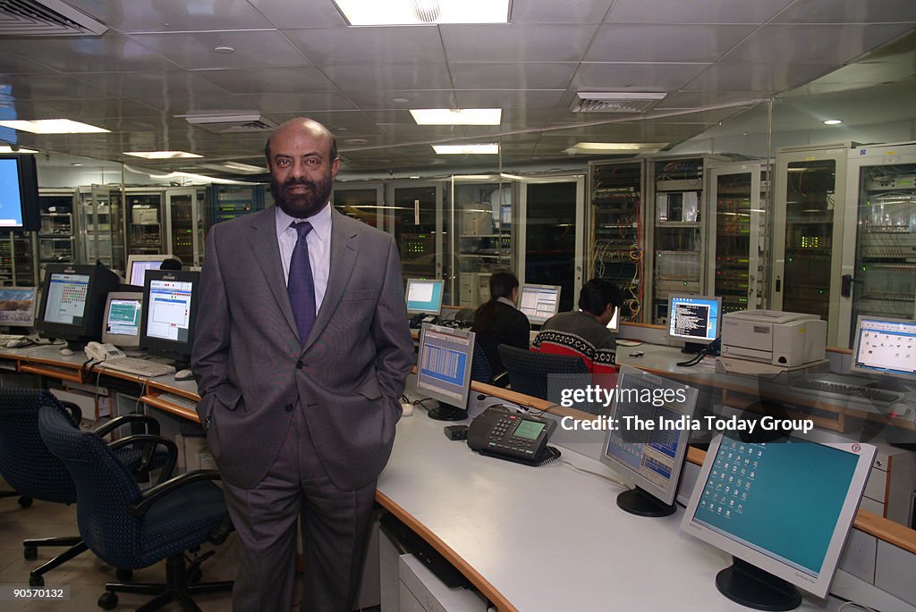 Shiv Nadar Founder, Chairman and CEO - HCL Technologies Ltd, at office, in Noida, India. Potrait