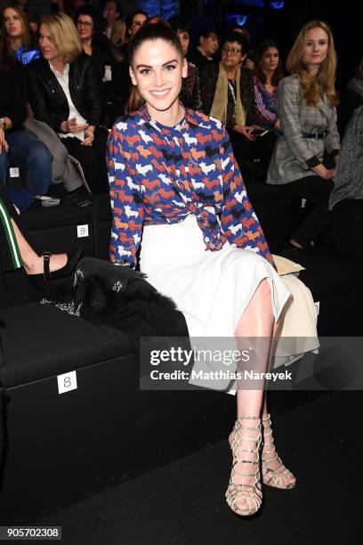 Lisa Tomaschewsky attends the Riani show during the MBFW Berlin January 2018 at ewerk on January 16, 2018 in Berlin, Germany.