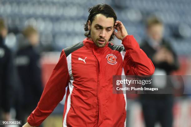 Markus Scwabl of Fleetwood Town before the FA Cup Third round replay between Leicester City and Fleetwood Town at The King Power Stadium on January...