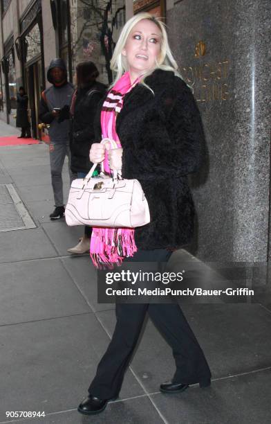 Alana Evans is seen on January 16, 2018 in New York City.