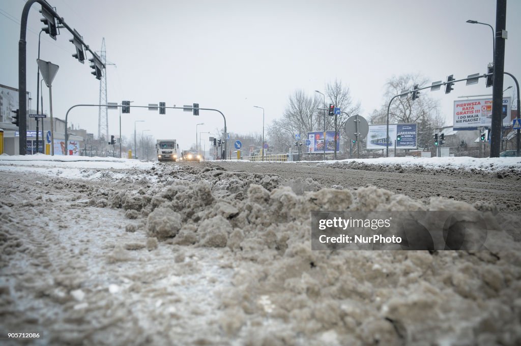 Snow Storm Hits Poland