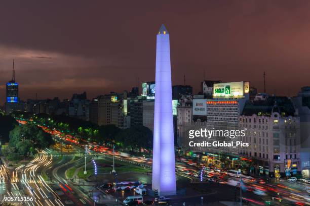 buenos aires - argentina - obelisco de buenos aires stock pictures, royalty-free photos & images