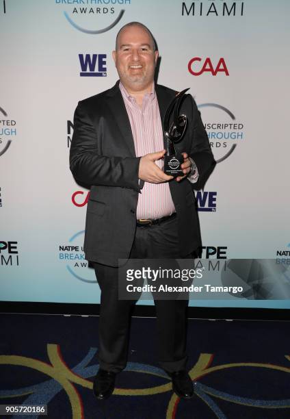 Jerry Leo is seen at NATPE Unscripted Breakthrough Awards Luncheon Ceremony on January 16, 2018 in Miami Beach, Florida.