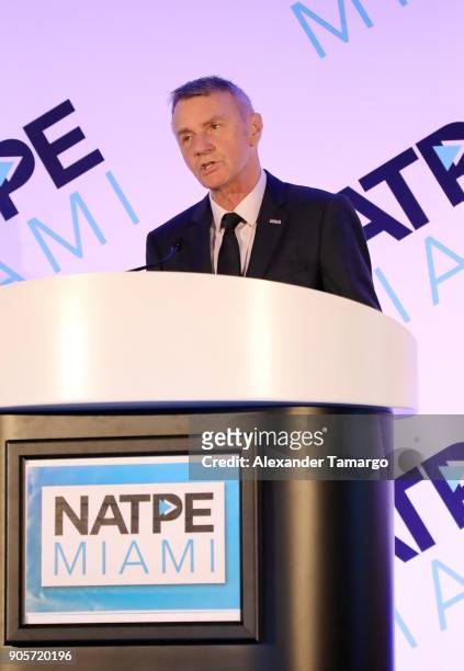 Bommell is seen at NATPE Unscripted Breakthrough Awards Luncheon Ceremony on January 16, 2018 in Miami Beach, Florida.