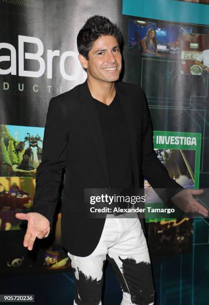 Poncho de Anda is seen at NATPE Unscripted Breakthrough Awards Luncheon Ceremony on January 16, 2018 in Miami Beach, Florida.