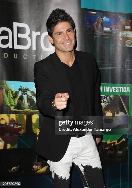 Poncho de Anda is seen at NATPE Unscripted Breakthrough Awards Luncheon Ceremony on January 16, 2018 in Miami Beach, Florida.
