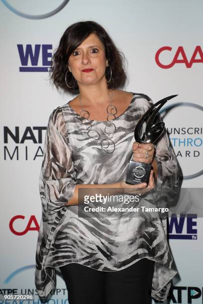 Ana Langenberg is seen at NATPE Unscripted Breakthrough Awards Luncheon Ceremony on January 16, 2018 in Miami Beach, Florida.