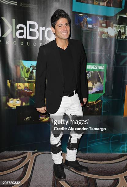 Poncho de Anda is seen at NATPE Unscripted Breakthrough Awards Luncheon Ceremony on January 16, 2018 in Miami Beach, Florida.