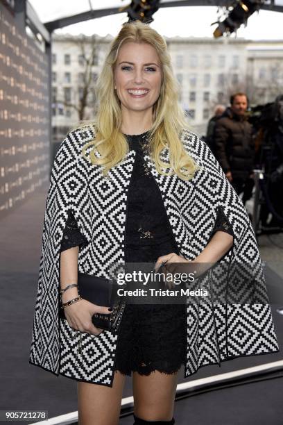 Jennifer Knaeble attends the Ewa Herzog show during the MBFW Berlin January 2018 at ewerk on January 16, 2018 in Berlin, Germany.