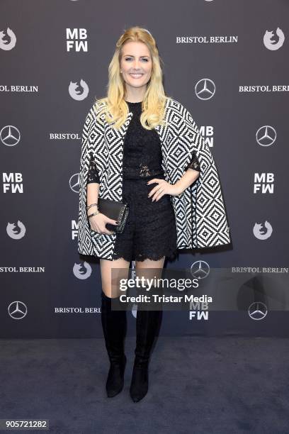 Jennifer Knaeble attends the Ewa Herzog show during the MBFW Berlin January 2018 at ewerk on January 16, 2018 in Berlin, Germany.