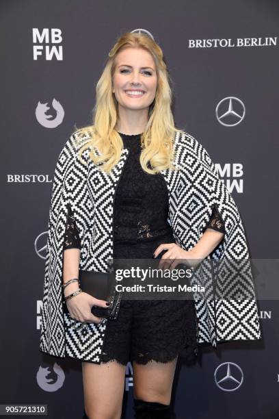 Jennifer Knaeble attends the Ewa Herzog show during the MBFW Berlin January 2018 at ewerk on January 16, 2018 in Berlin, Germany.